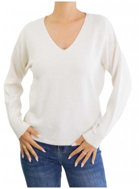 Maglia scollo a V tinta unita Only 